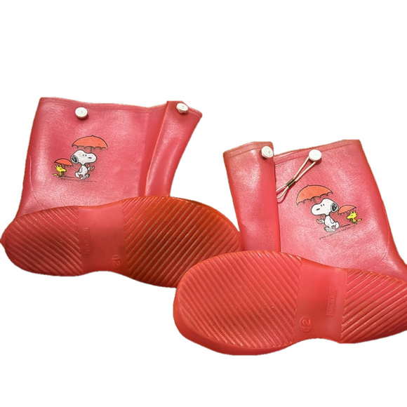 Other - Snoopy Snoopers Rubber Galoshes Vintage 1965 Kids Boots SIZE 12
